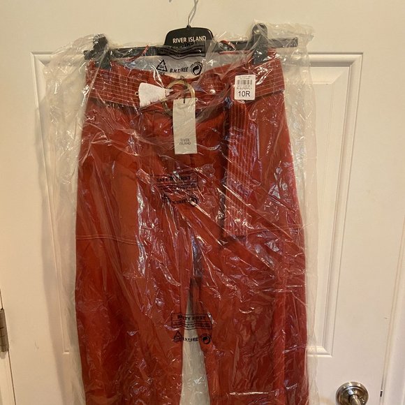 ASOS Linen Rust Flared Pant - Picture 2 of 3